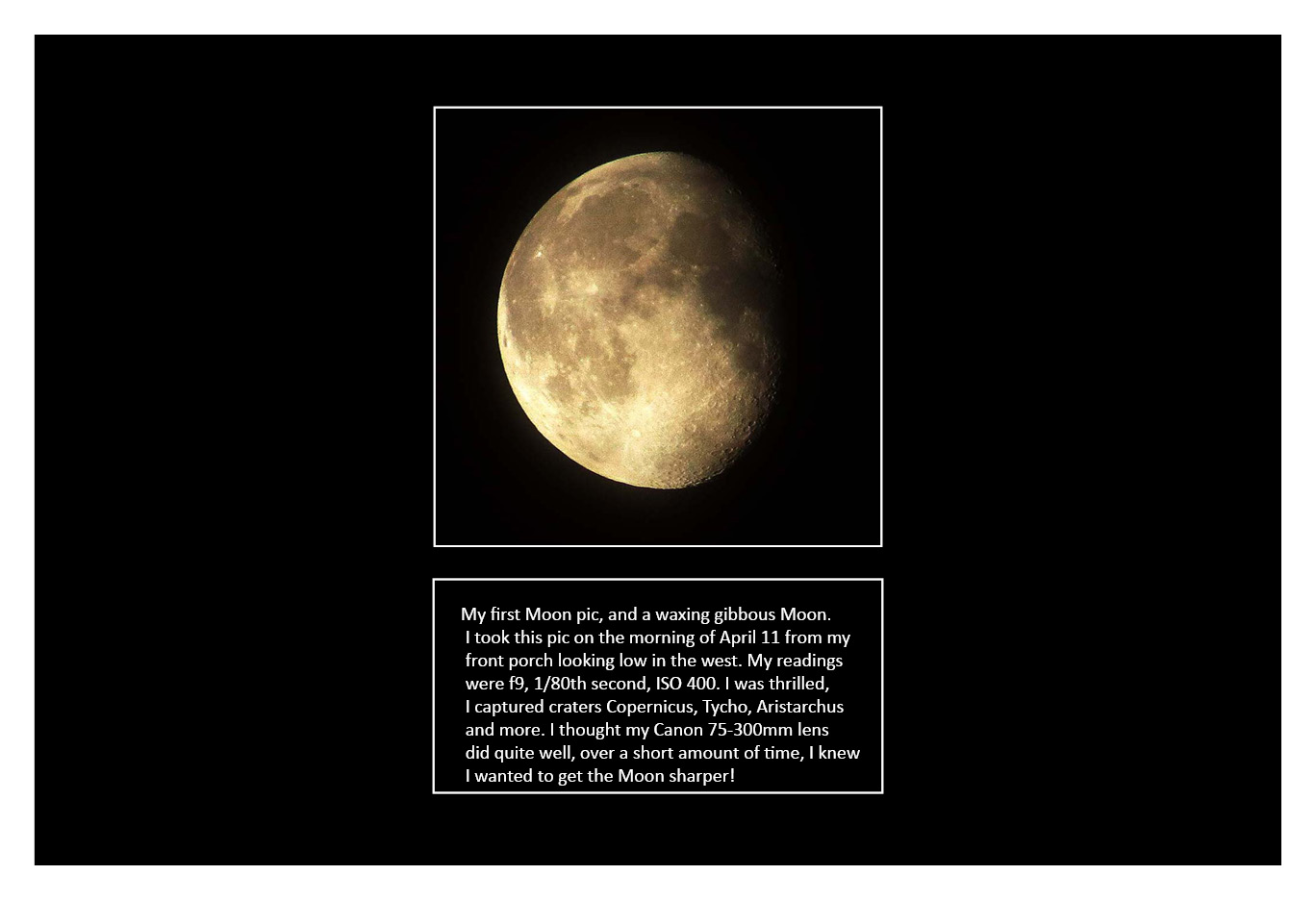 Gibbous Waxing MOON April 11 2020